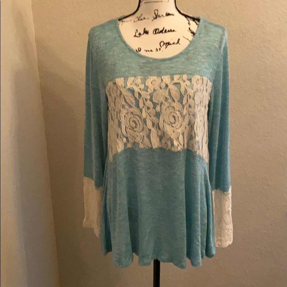 Grace and Emma women’s  laced long sleeve shirt